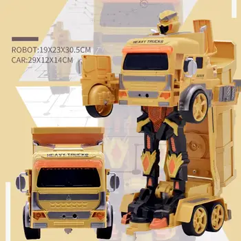 

Remote Control Engineering Vehicle 1:12 One Key Deformation Dump Truck Watch Gravity Gesture Sensing Trunk With Light