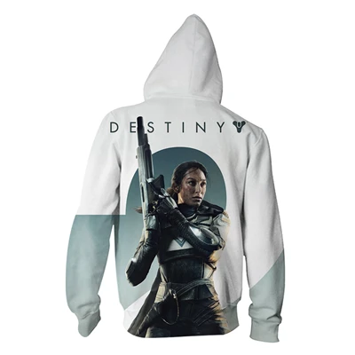 Мужская одежда в стиле хип-хоп, популярная игра Destiny 2 Fallen Racing, Высококачественная толстовка с 3D-принтом, кардиган из полиэстера с карманом на молнии, Уличная Повседневная Толстовка, новинка года, S-4XL