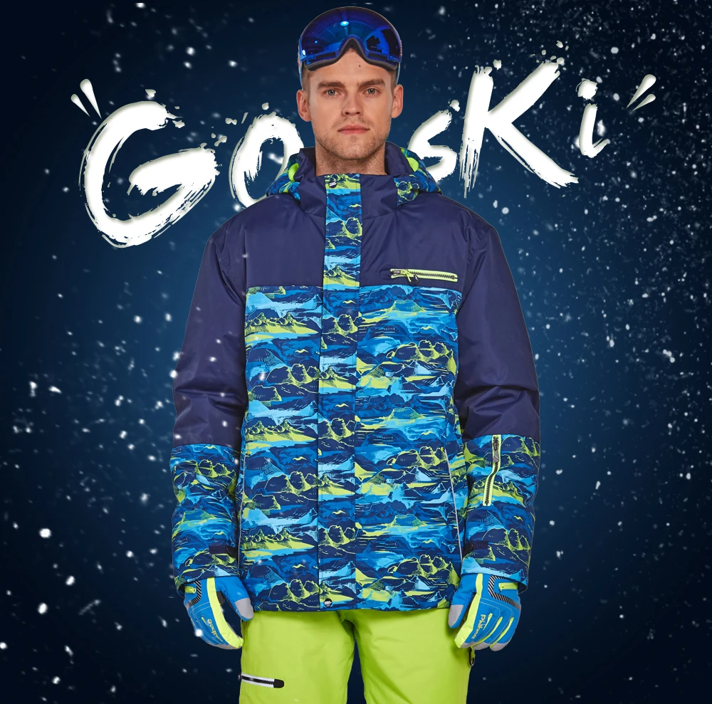 Детектор мужская куртка для сноуборда и лыжного спорта зимний костюм Мужская Уличная теплая водонепроницаемая ветрозащитная дышащая одежда