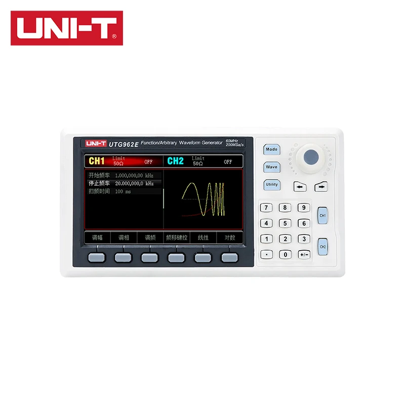 UNI T UTG932E Функция генератор сигналов произвольной формы волны 30 МГц 1μHz 4 3 дюймов DDS