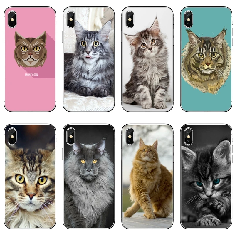 

pet maine coon cat For Samsung Galaxy J8 J7 J5 Prime pro J3 A3 A5 A7 2018 2017 2016 tup soft phone cover case