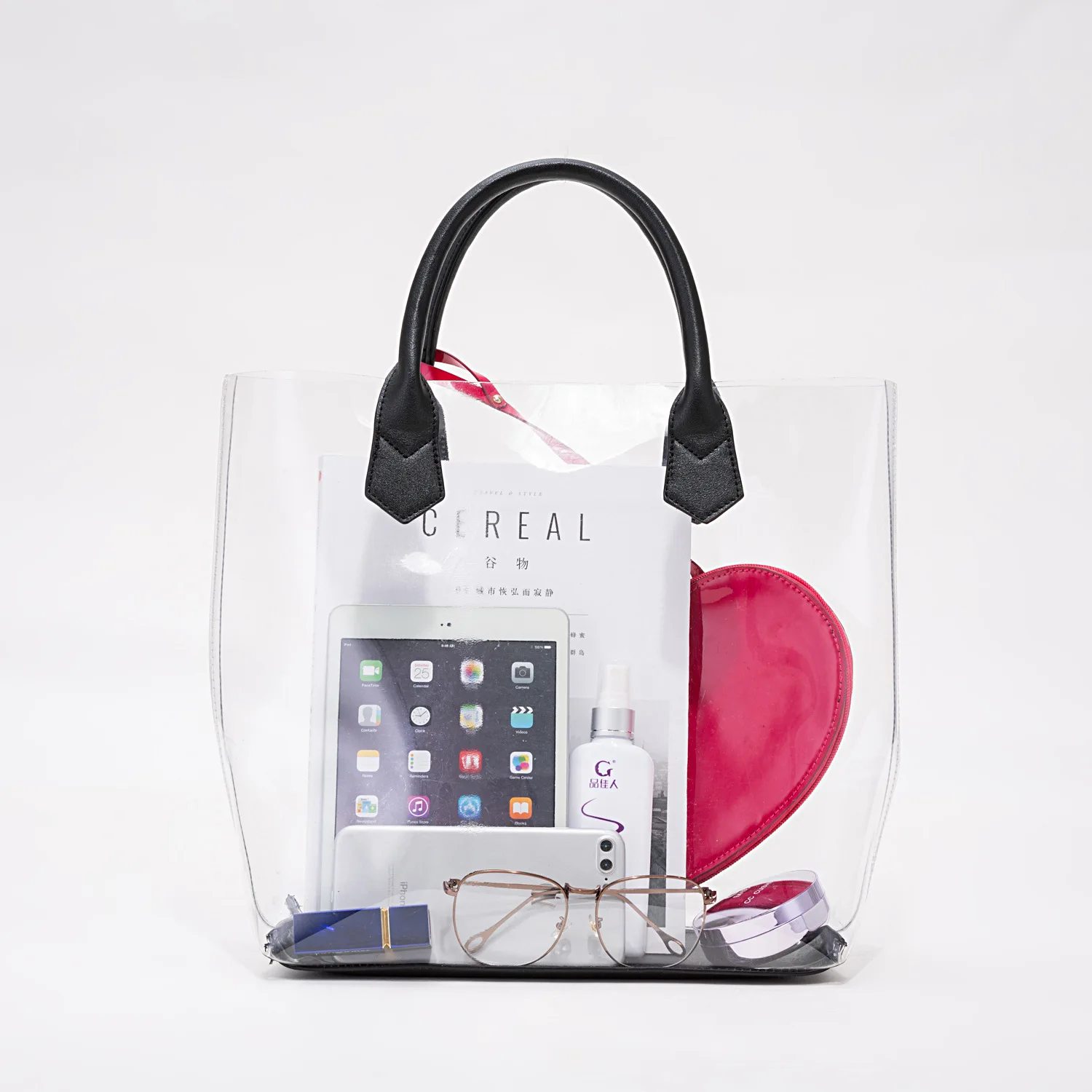 

Women's bag 2019 new fashion transparent jelly bag shoulder bag