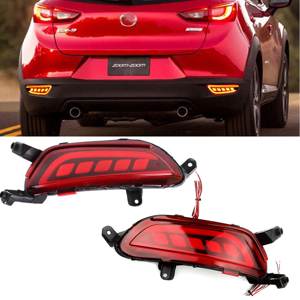 Reflector LED For Mazda CX-3 CX3 2015 2016 2017 2018 2019 Rear Fog Bumper Light Brake Turn Signal Tail | Автомобили и мотоциклы