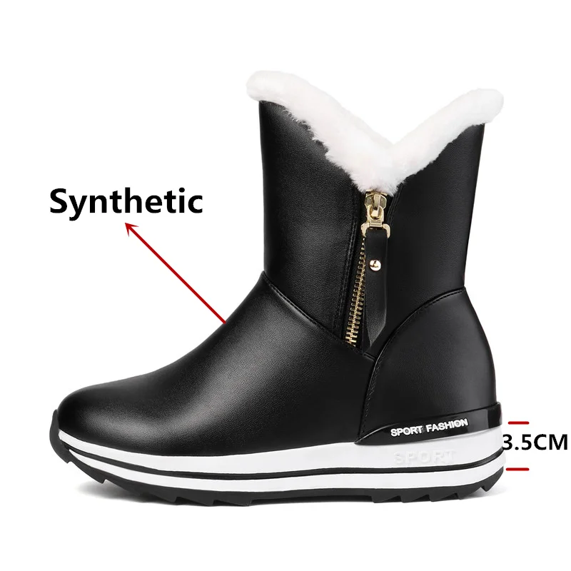 Skup FEDONAS najnowsze kobiety jesień zima śnieg buty kliny wysokie obcasy Bowtie szpilki kobieta słodkie platformy wysokie buty do połowy łydki