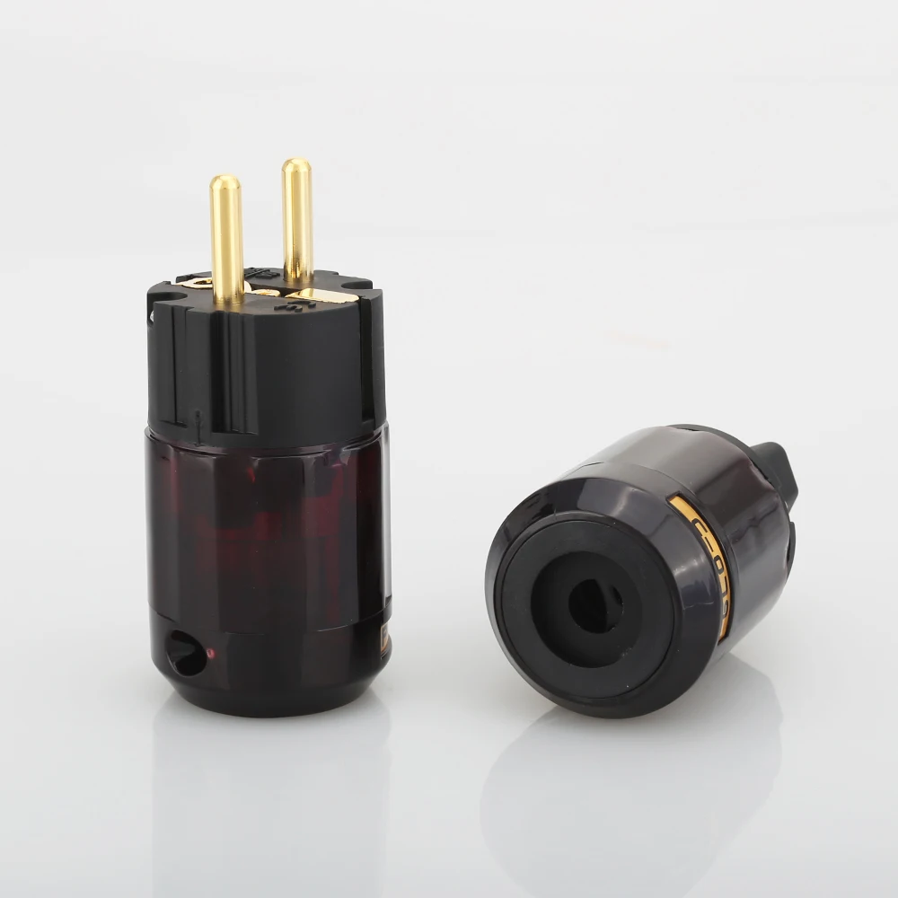 HiFI аудио Diy Кабель питания одна пара позолоченный C-079 IEC P-079e Schuko EU разъем для аудио разъема