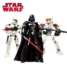 Yıldız savaşları oyuncakları imara rakam yapı taşı oyuncak Darth Vader Kylo Ren Stormtrooper Chewbacca Boba Jango Grievou aksiyon figürü