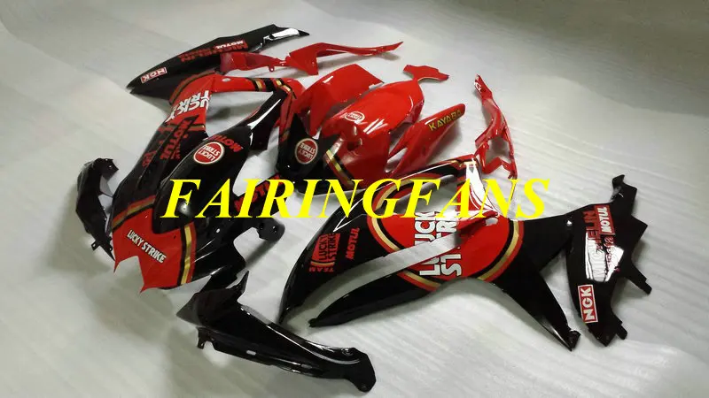 Высококлассный инжекторный обтекатель комплект для GSXR600 750 K8 08 09 GSXR 600 GSXR750 2008 2009 красный черный Обтекатели Кузов+ подарки SA27