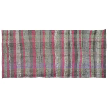 

Handmade Multicolor Vintage English Striped Rug Area Rug 140x297 Cm-4'7''X9'9''