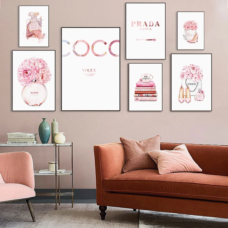 Cuadro sobre lienzo para mujer, afiche con citas de Coco, cuadro sobre lienzo para pared, imágenes modernas abstractas de moda para decoración de habitación de niña