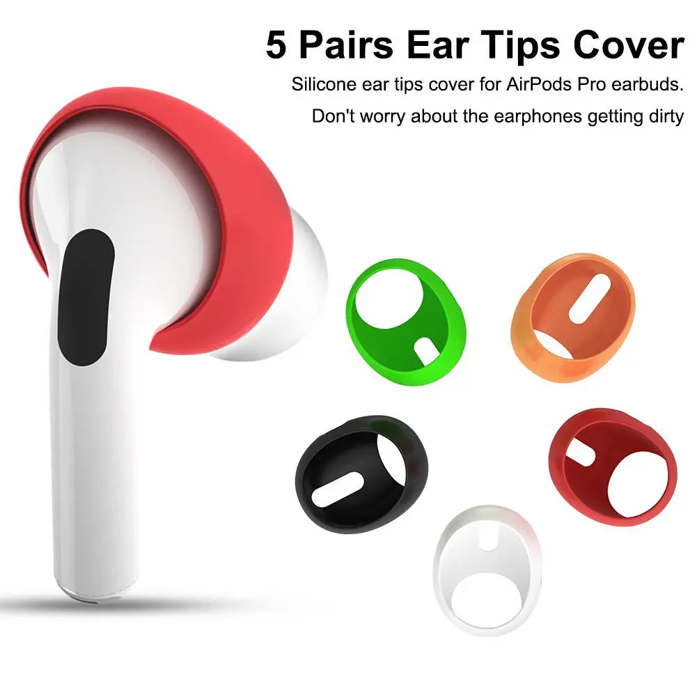 5 Pairs Silicone Replacement Ear Buds Tips Ear Pads Covers Antislip ...