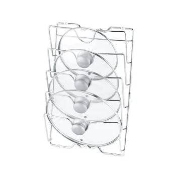 

Kitchen Organizer Pot Lid Rack Stainless Steel Spoon Holder Pot Lid Shelf Cooking Dish Rack Pan Cover Stand Kitchen Accessories