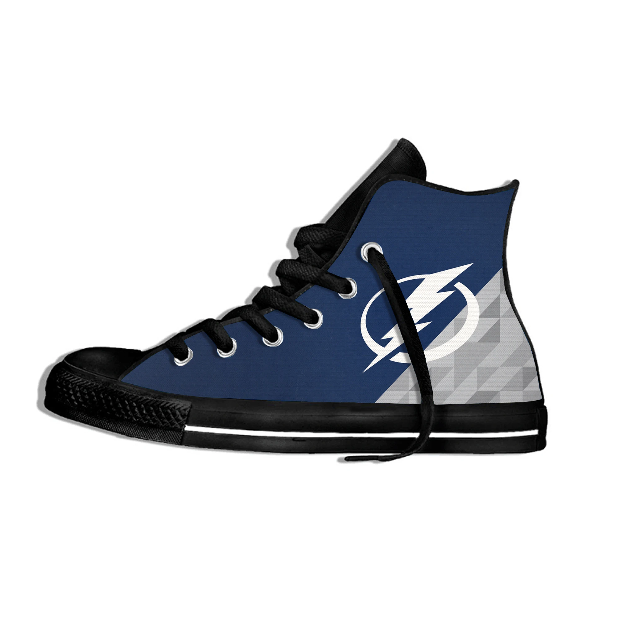 Для мужчин/Для женщин Дышащие кроссовки Lightning легкий обувь с высоким берцем залива Тампа Хоккей вентиляторы повседневная обувь на плоской подошве; парусиновая обувь - Цвет: 1