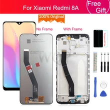Original para xiaomi redmi 8a display lcd tela de toque digitador assembléia para redmi 8a lcd com moldura 10 substituição da tela toque