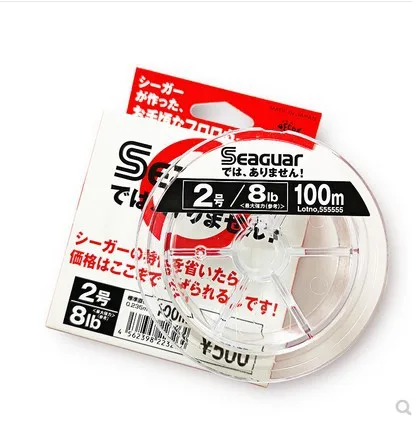 

SEAGUAR Original Fishing Line 100 Meters White LABEL 4LB-20LB 100% FLUOROCARBON Fishing Lines For Sea Fishing Bass