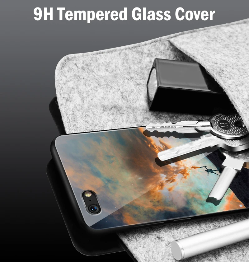 Чехлы из закаленного стекла для Meizu M5 M6 M8 M9 Note 16th Plus для iPhone 5S, SE 6 6S 7 8 Plus XR XS MAX противоударный жесткий защитный чехол