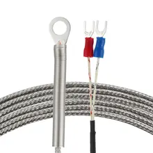 Uxcell K Тип датчик температуры зонд 3 м кабель 6 мм отверстие пружина термопары 32~ 1112 °F(0~ 600 °C