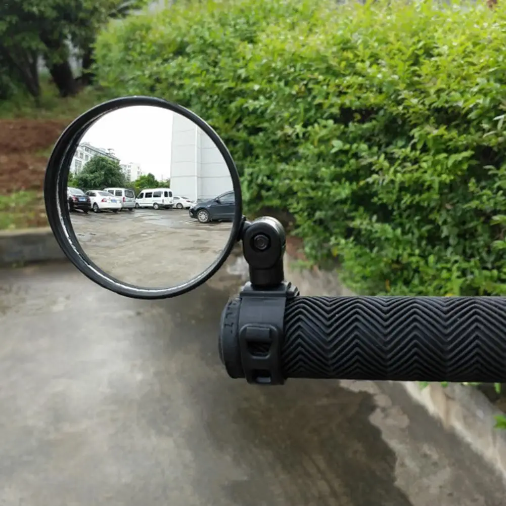Велосипедный Руль заднего вида зеркала Велоспорт заднего вида MTB велосипед Силиконовая ручка широкоугольная выпуклая зеркало заднего вида 360 градусов