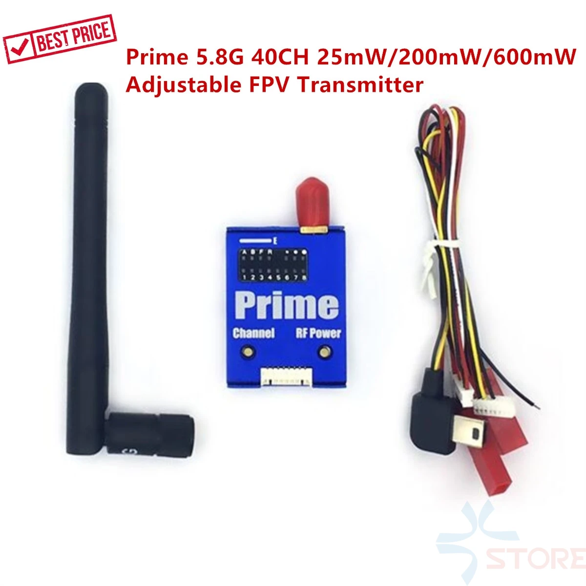 Prime 5 8G 40CH 25mW/200mW/600mW регулируемый FPV беспроводной видеопередатчик VTX для гоночного