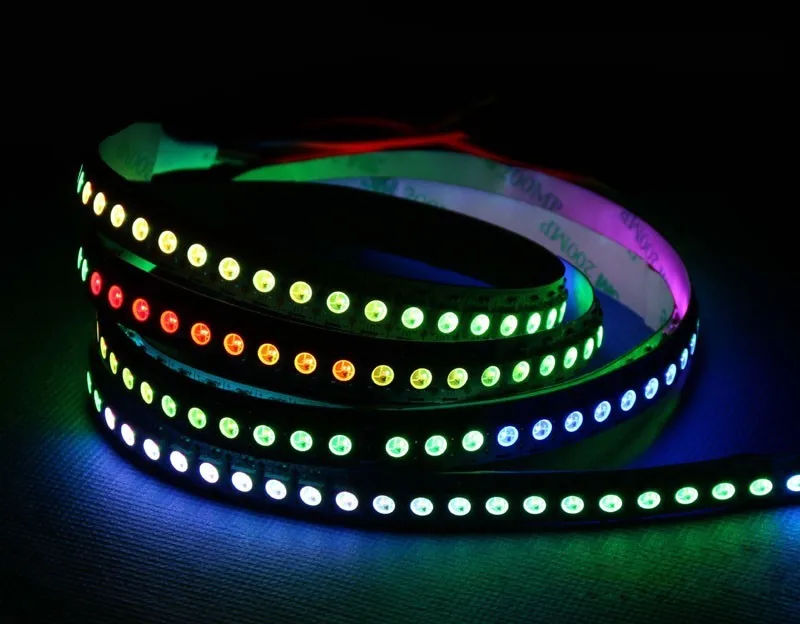 5M WS2812B 144leds/m White PCB WaterProof With Tube Ip67 Digital 5050 RGB LED Strip DC5V Individually Addressable Led Strip