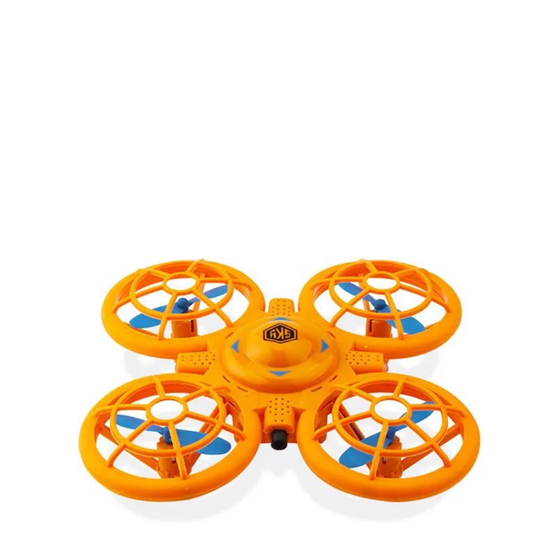 Smart gesture-sensing flying saucer/quadruple-axis anti-wrestling levitation aircraft for mini-UAV