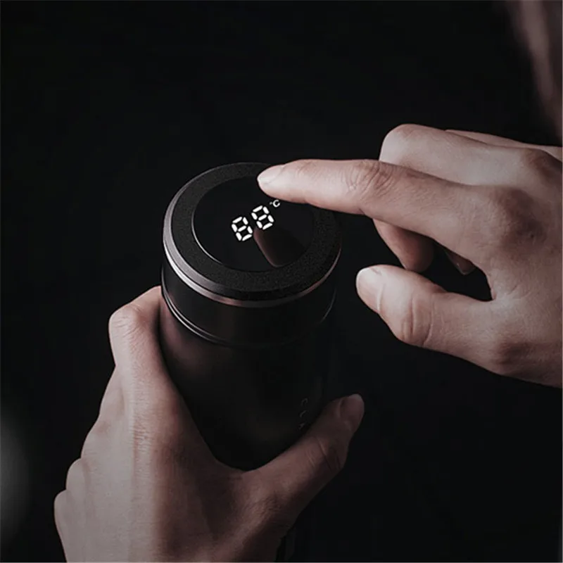 Ceny 500ML butelka termosowa ze stali nierdzewnej wyświetlacz temperatury dla mężczyzn kobiety butelki na wodę kubek podróżny do kawy herbata kubki do mleka termos