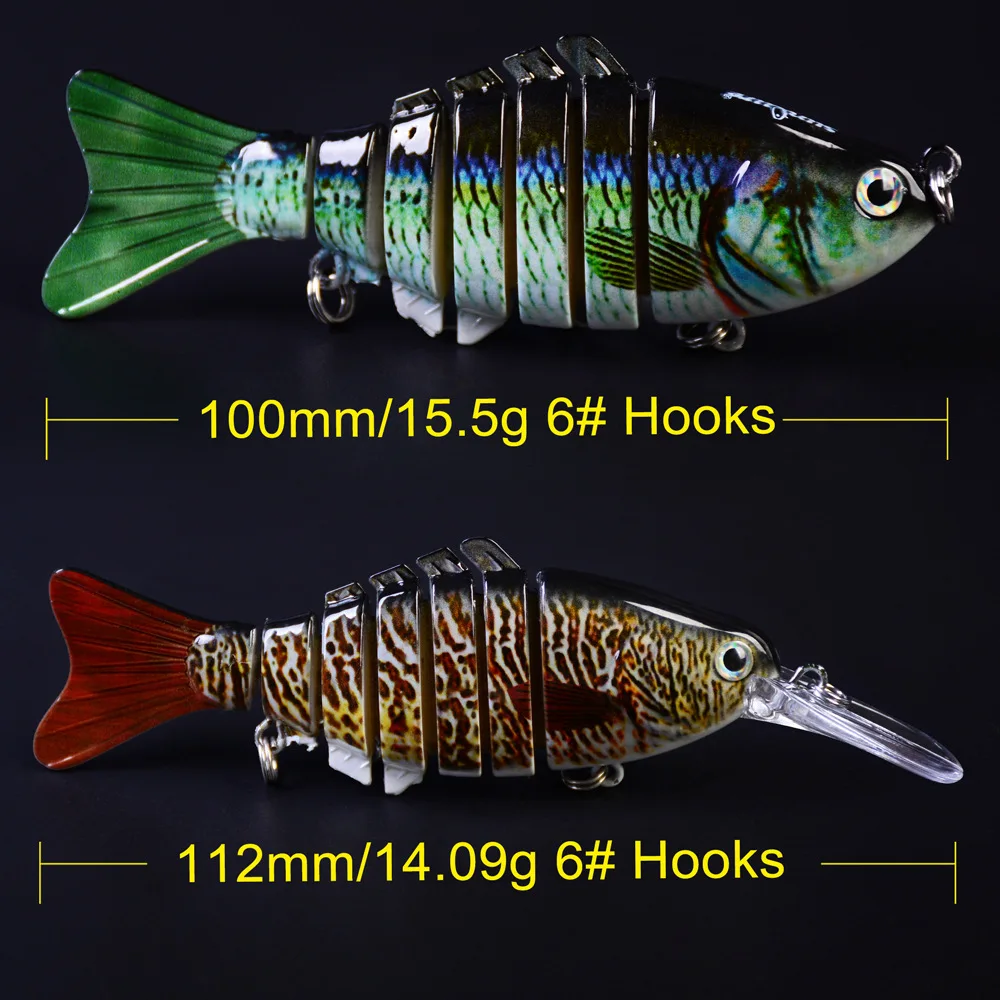 Бренд Lida fish 6 комплектов набор приманок искусственная наживка многосекционный рыбий костюм Встроенная приманка Реалистичная для различных условий воды