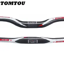 

TOMTOU Red Glossy 3K Carbon Fiber Handlebar Bicycle Mountain Flat Rise Bars 580mm - 760mm Bike Parts Cycling Accessories