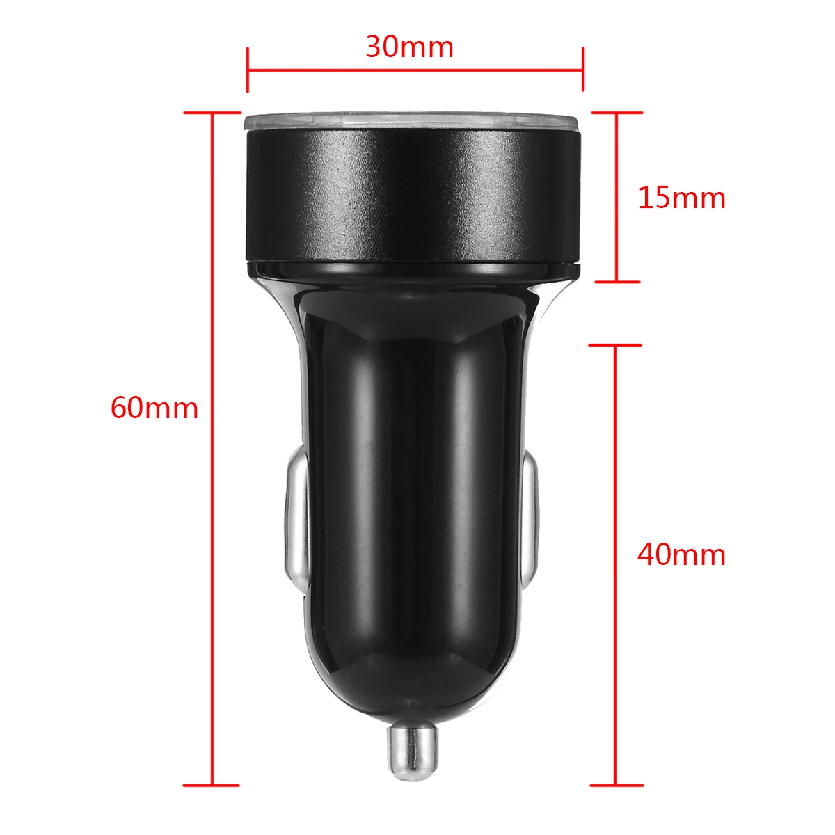 3.1A 5V Dual USB Car Charger Multifunctional Cigarette Lighter Adapter With LCD Voltage Display Support 12-24V Phone/MP3/MP4/GPS