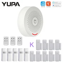 WIFI Intelligent Alarm Security System With Motion Sensor Smart Life&Tuya App Control Compatible With Alexa & Google Assistant