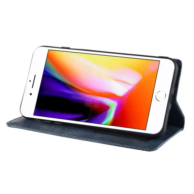 Чехол с откидной крышкой для iPhone 7 8 Plus чехол Магнитный коса из искусственной кожи чехол-бумажник чехол для iPhone 7 8 Plus iPhone7 iPhone8 сумка