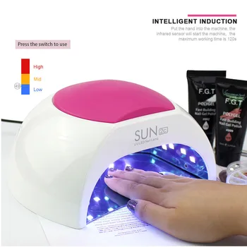 

48W Nail Lamp Infrared intelligent induction 33 LED/UV Double light source lamp beads Intelligent display time