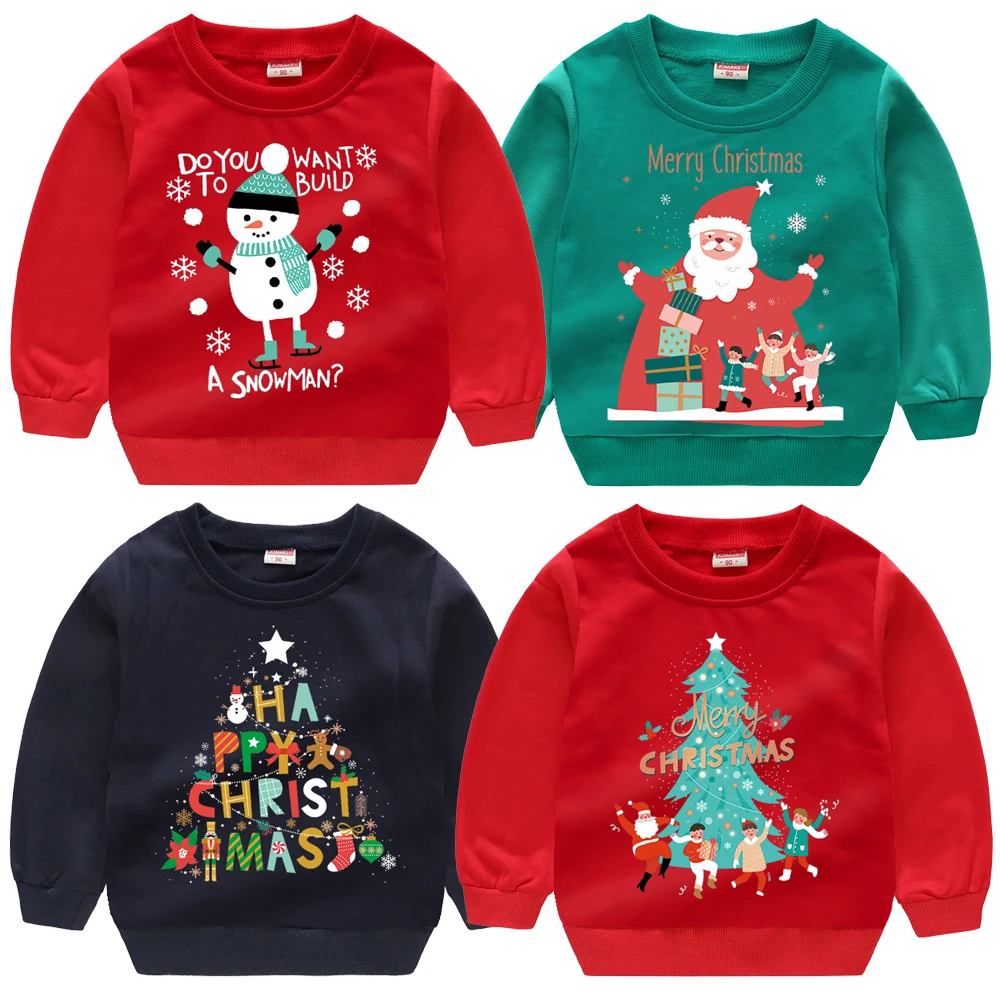 Childrens Christmas Sweatshirts | Kids Warm Sweatshirt Christmas ...