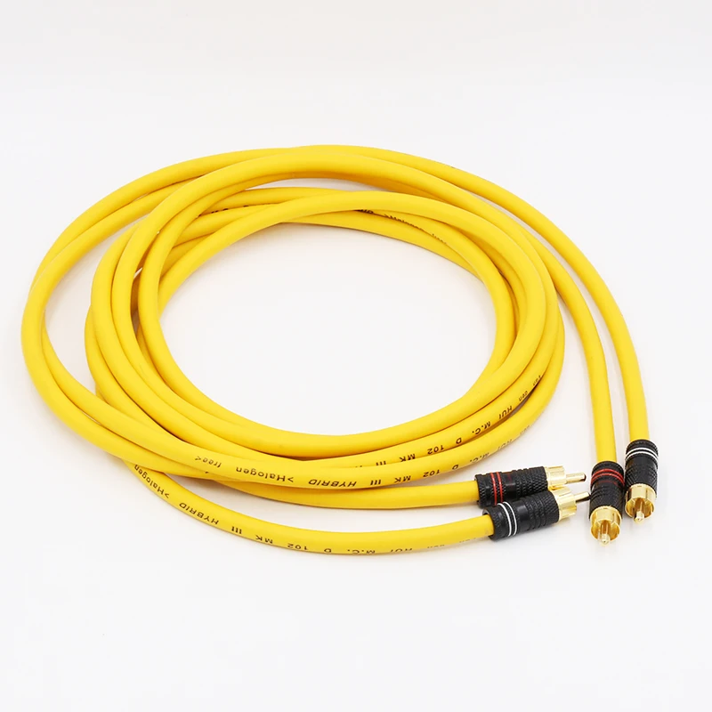 

High Quality HiFi cable pair Hifi Audio D102mkiii Silver Plated Rca Cable , RCA plug connector cable audio cable