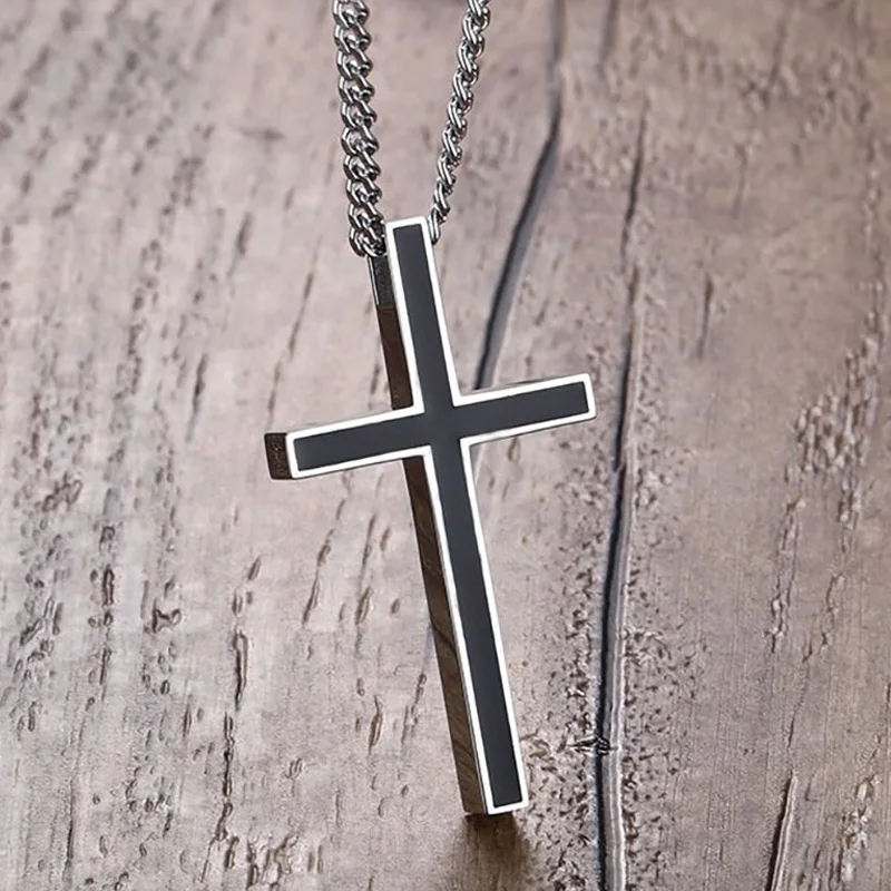 Мужская и женская цепочка с крестом Иисуса из нержавеющей стали|jesus cross necklace|cross
