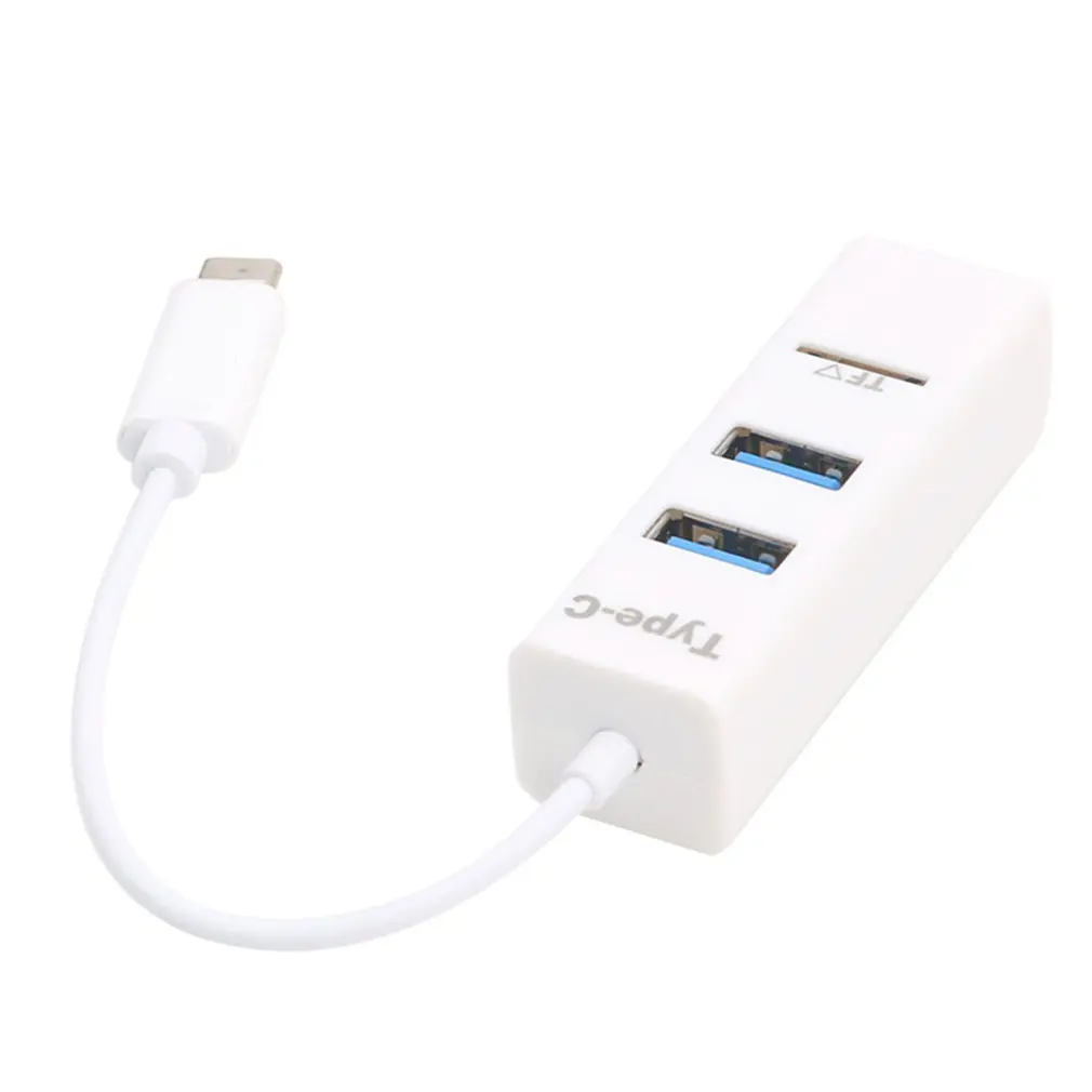 3 порта USB C концентратор Тип C разветвитель с TF кард-ридером для Macbook Pro iMac PC Аксессуары для ноутбуков USB-C концентратор