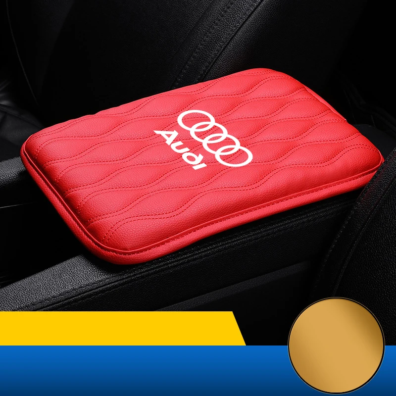 1 шт., автомобильный подлокотник для автомобиля центральной консоли подлокотник сиденья Коробка площадкой для Audi b5 b6 b7 b8 A3 A4 A4L A5 A6L C5 C6 RS4 RS5 Q3 Q5 Q7 TT автомобиля - Название цвета: red