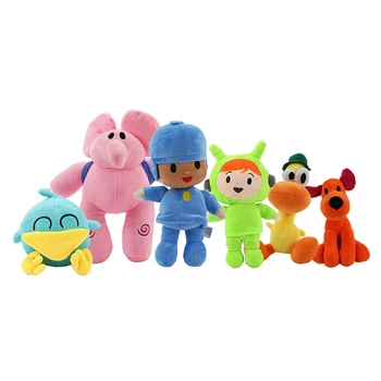 

Set of 2 15-27cm Pocoyo Toys Elly Pato Loula Plush Doll Pocoyo Dog Duck Elephant Soft Stufffed Animal Dolls Toy Party Supplies