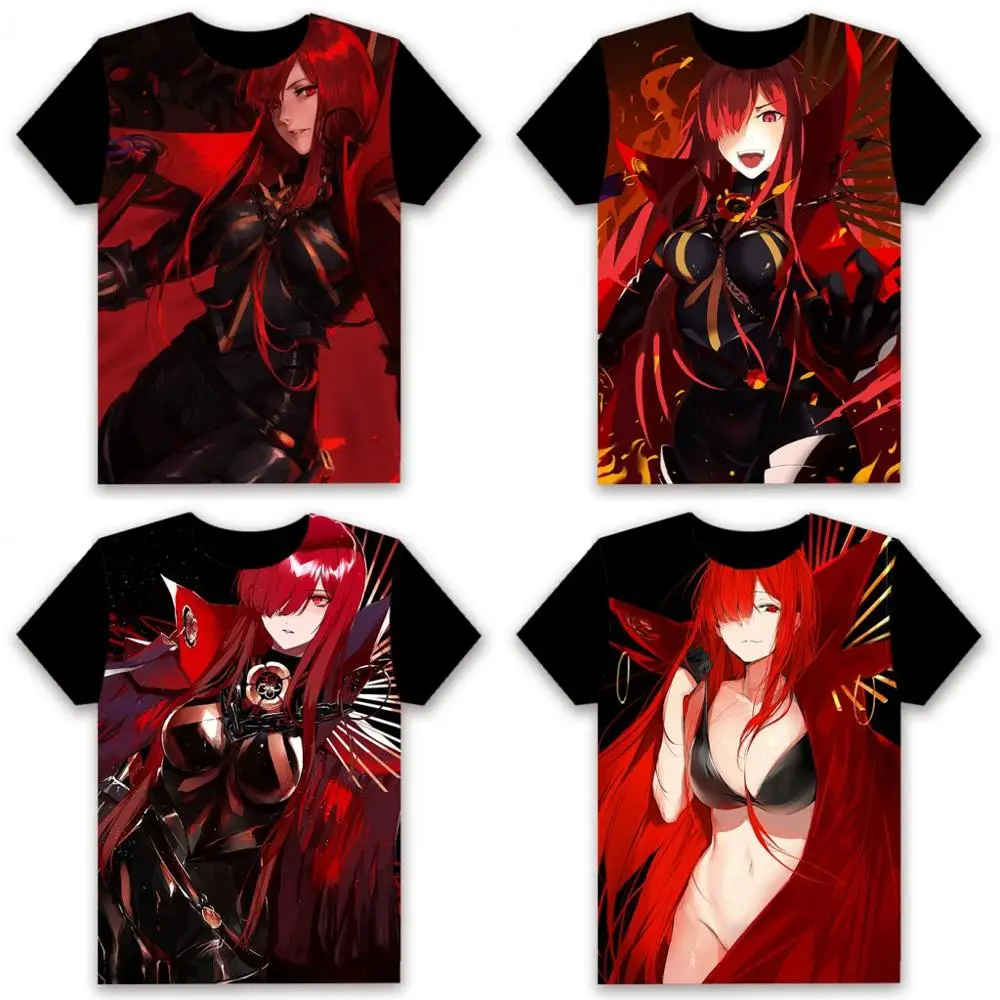 Модная футболка аниме Fate/Grand Order Nobunaga Oda Косплей короткий рукав топы унисекс Повседневная Черная футболка Летняя забавная рубашка