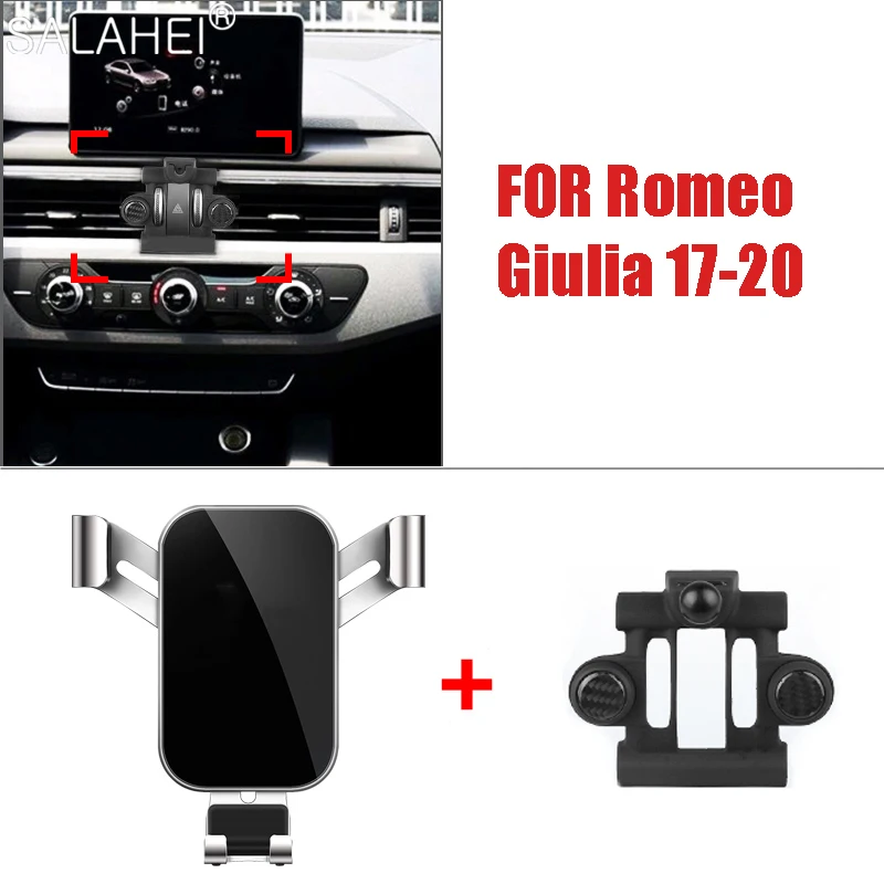 

For Alfa Romeo Giulia 17 18 19 20 Stylish Car Mobile Phone Holder Smartphone Air Vent Stand Clip Mount GPS Support Accessories