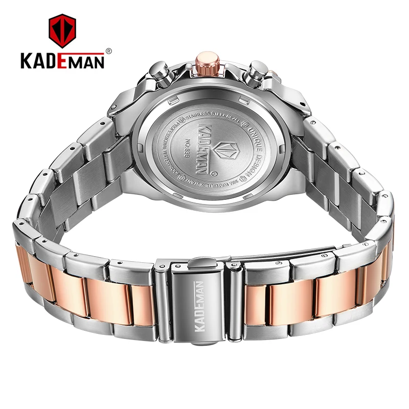 Новое поступление Kademan женские часы Уникальный дизайн роскошное платье женские наручные часы 3TAM полностью Стальные кварцевые часы модные повседневные 836