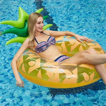 

Inflatable Toys for Adult Fashion Large Pineapple Swimming Ring Air Mattress Water Beach Pool Float Inflable Floating Mat