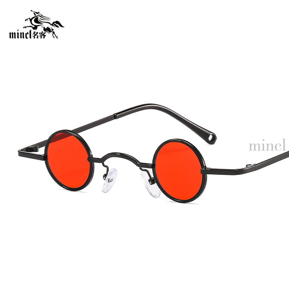 Small Size Round Sunglasses Men Cool Hip Hop Retro Punk Sun Glasses Metal Frame Fashion Women Eyewear Mirror UV400 with Box NX