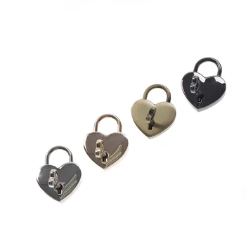 

Vintage Heart Shape Padlock Key Tiny Suitcase Crafts Lock Set Lovers Heart Locks Gifts Presents