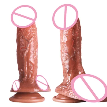 Liquid Silicone Realistic Dildo Skin Feeling Soft Huge Penis Suction 21.5*4.5cm Big Dick Sex Toys For Women Consolador Sex Shop 3