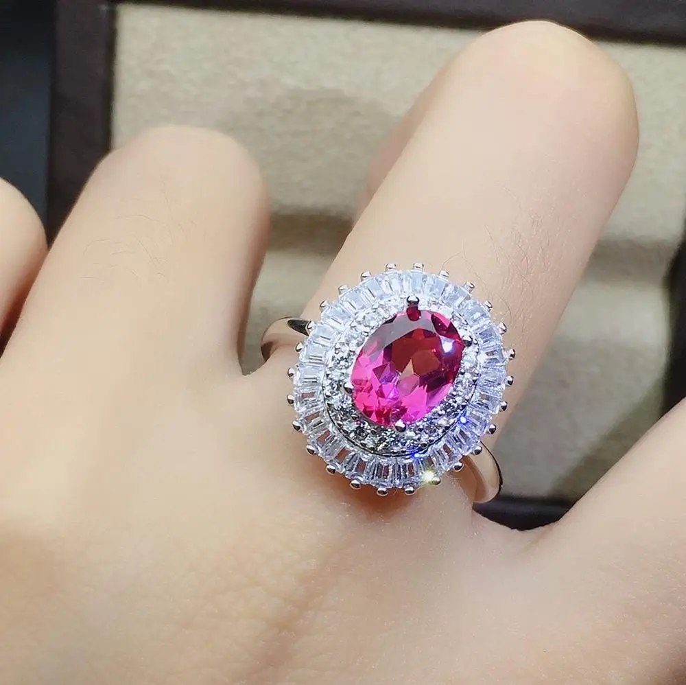 Shilovem кольца из серебра 925 пробы с натуральным топазом розового цвета женские открытые классические новые изящные вечерние кольца gitf 6*8 мм jcj0608449agfb