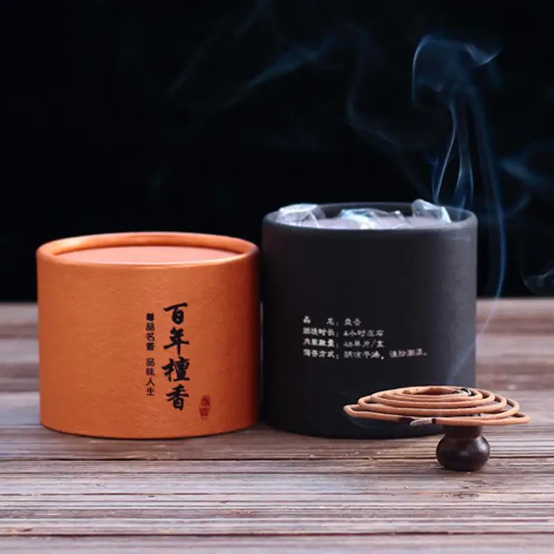 

48pcs/Box Natural Sandalwood Incense Coil Mosquito Incense Spice Antiseptic Refreshing Repellent Incense Home Fragrance
