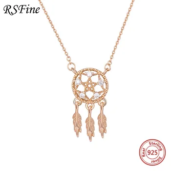 

925 Sterling Silver dream catcher necklace gift for girlfriend Women Singapore minority chomel Light luxury choker Fine jewelry