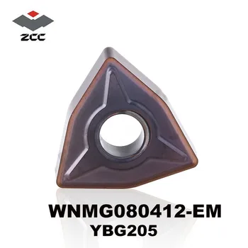 

Original ZCC WNMG080412-EM YBG205 WNMG 080412 Carbide Inserts for Stainless Steel Turning Tool CNC Lathe Tools utensili tornio