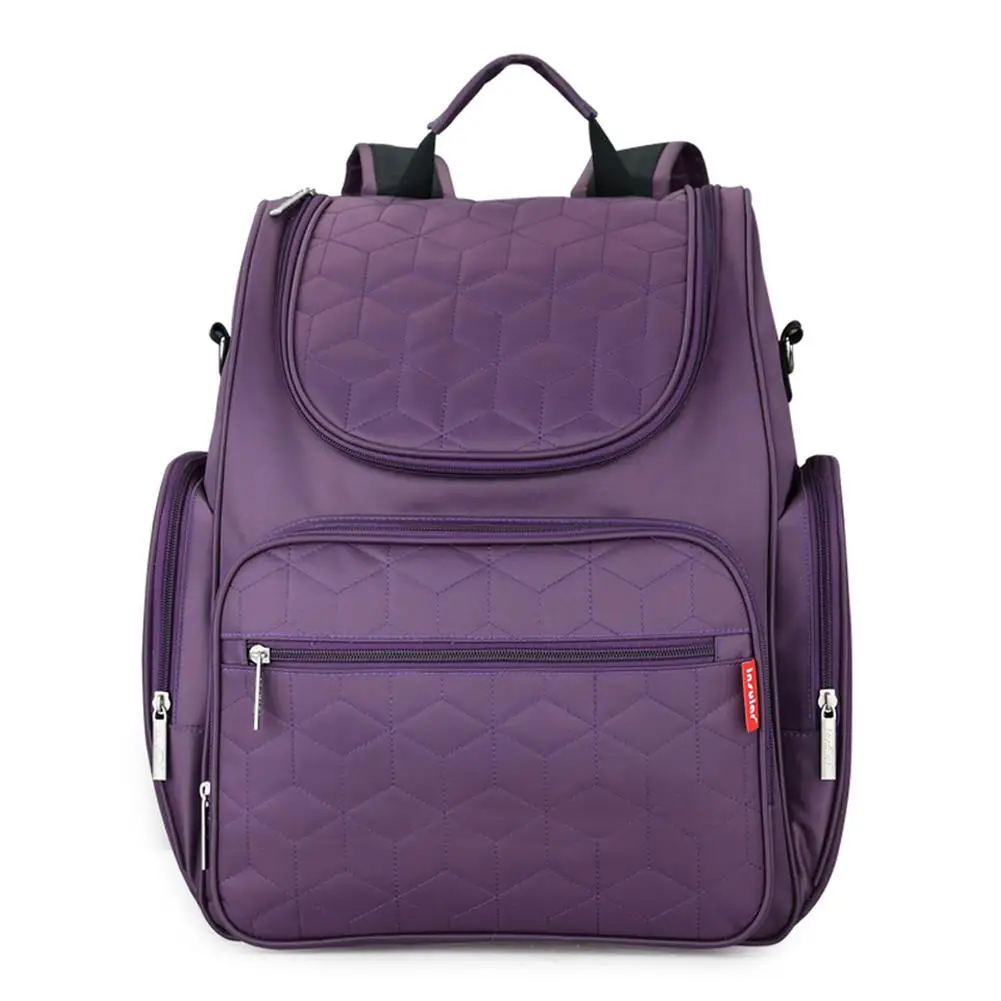 purple Kidlove рюкзак для мам, многофункциональный рюкзак для мам, сумки для пеленания, широкие плечи, ремни, удобный для путешествий на открытом воздухе - Цвет: purple