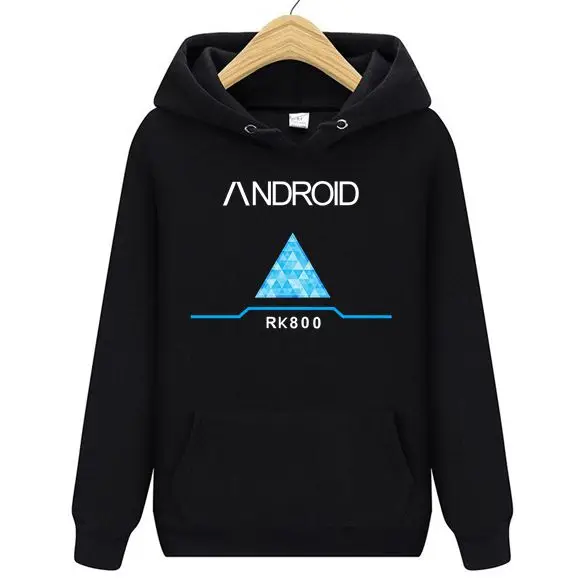 Game Detroit: Become Human Connor Android RK800 Men'S Hoodies Hooded HipHop Pullovers Cosplay Costume Games Men Sweatshirts Jack | Мужская